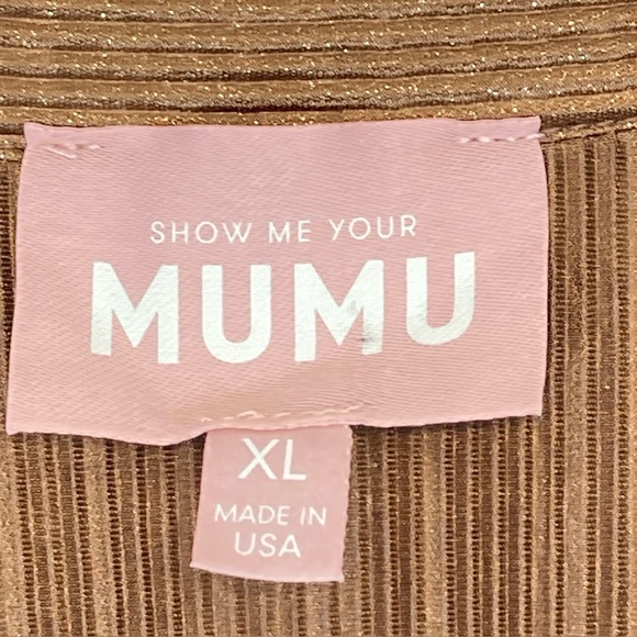 Show me your MuMu Blouse Oversized Everywhere Button Down  Chocolate Pleat Sz XL - Picture 5 of 16